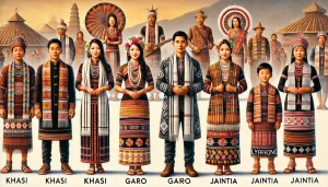 How Do Traditional Dresses Reflect Tribal Identities in Meghalaya