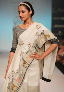 Khatwa Embroidery Saree